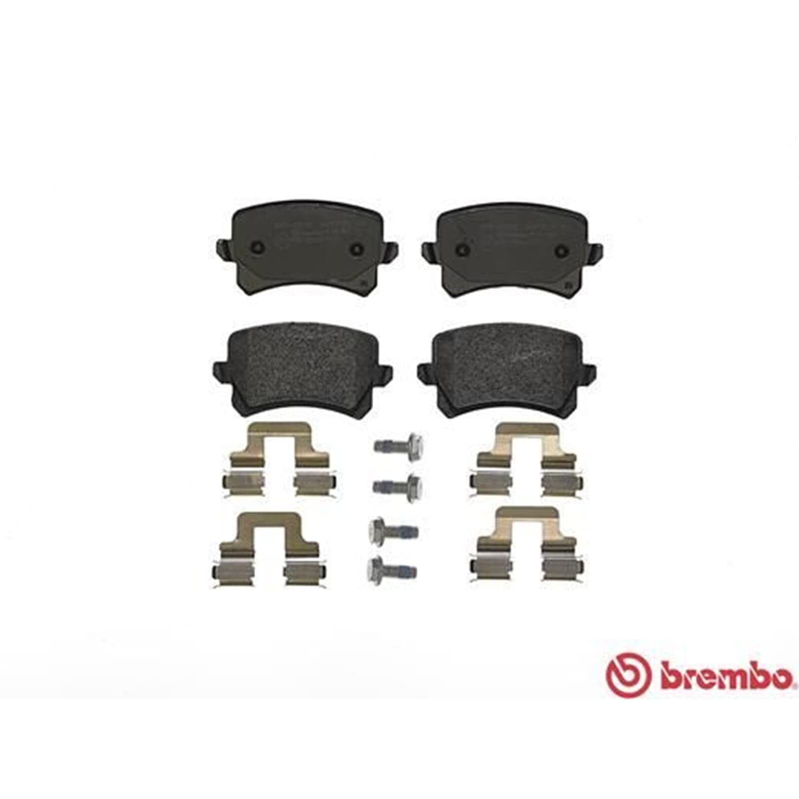 brembo Bremsscheiben + Beläge vorne + hinten | 09.9772.11 + P85075 + 08.A202.11 + P85109 passend für Passat 3C B6 B7 CC
