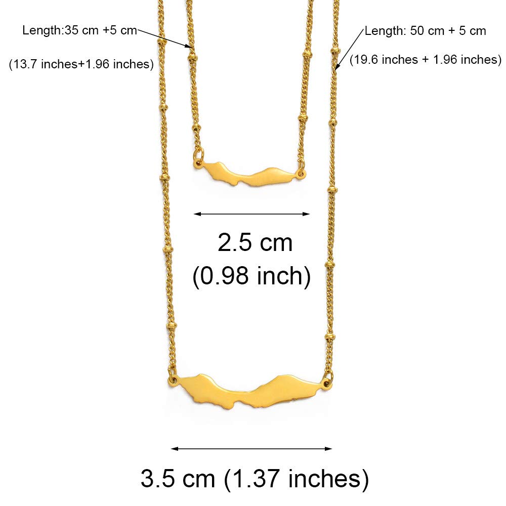 Kaart Hanger Ketting Voor Vrouwen Sleutelbeen Ketting Curacao Vlag