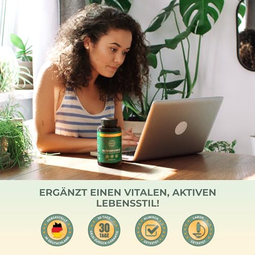 Primal Harvest Multivitamin Tabletten (30 Portionen) - Hochdosiert - Multivitamin Kapseln mit essenziellen Vitaminen - Vitamin A,C,D,K und Mineralstoffen wie Biotin,Zink,Folsäure (1 Pack (60 Count))