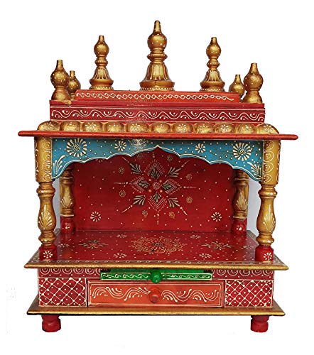 Rajasthani Ethnic Handcrafted Wooden Temple/Mandir/Pooja Ghar/Mandapam