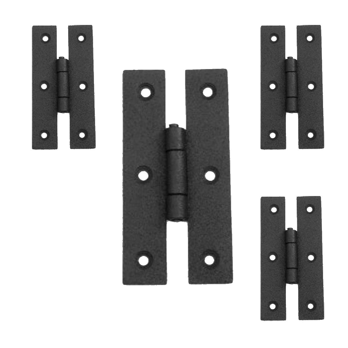 View 1 of **1 DAMAGED*** Renovators Supply Flush Mount Cabinet Hinges - Wrought Iron H Hinges for Cabinet Doors - Heavy Duty Cabinet Door Hinges - Kitchen Cupboard Hinges - Colonial Hinges for Home Improvement - Pack of 4