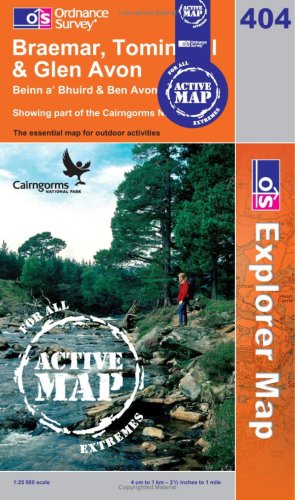 OS Explorer map 404 : Braemar, Tomintoul & Glen Avon