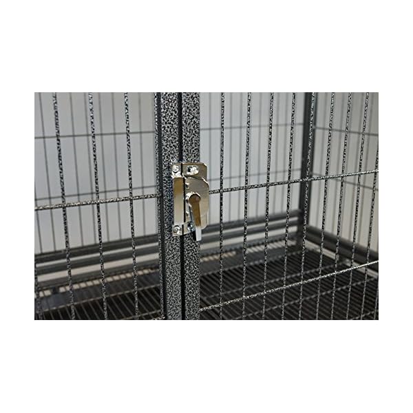 37" Homey Pet Heavy Duty Metal Open Top Cage w/Floor Grid, Casters and