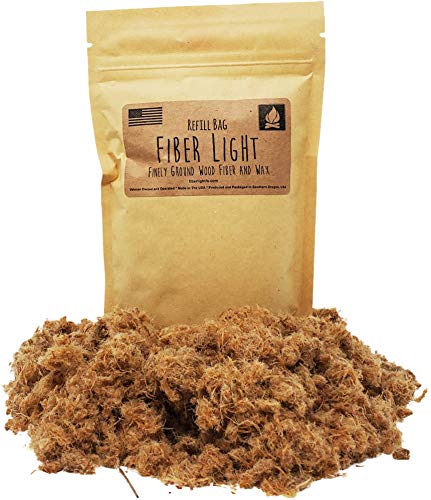 Fiber Light Natural Wood Fire Tinder Refill Bag