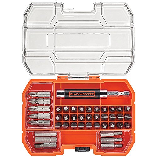 Image of BLACK+DECKER Cordless Screwdriver, Alkaline with Screwdriver Bit Set, 42-Piece (BCF601AA & BDA42SD)