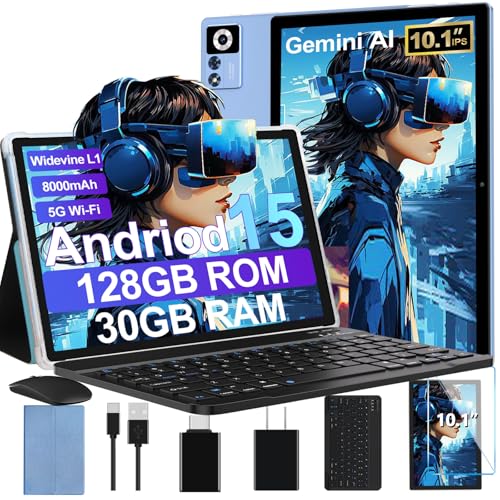 2025 Android 15 ^ubg L[{[ht | Gemini AI 30GB+128GB Octa-Core 2-in-1 ^ubg 10C` IPS HDfBXvCt 8000mAh 5G WiFi 1TB g }EX+P[X 