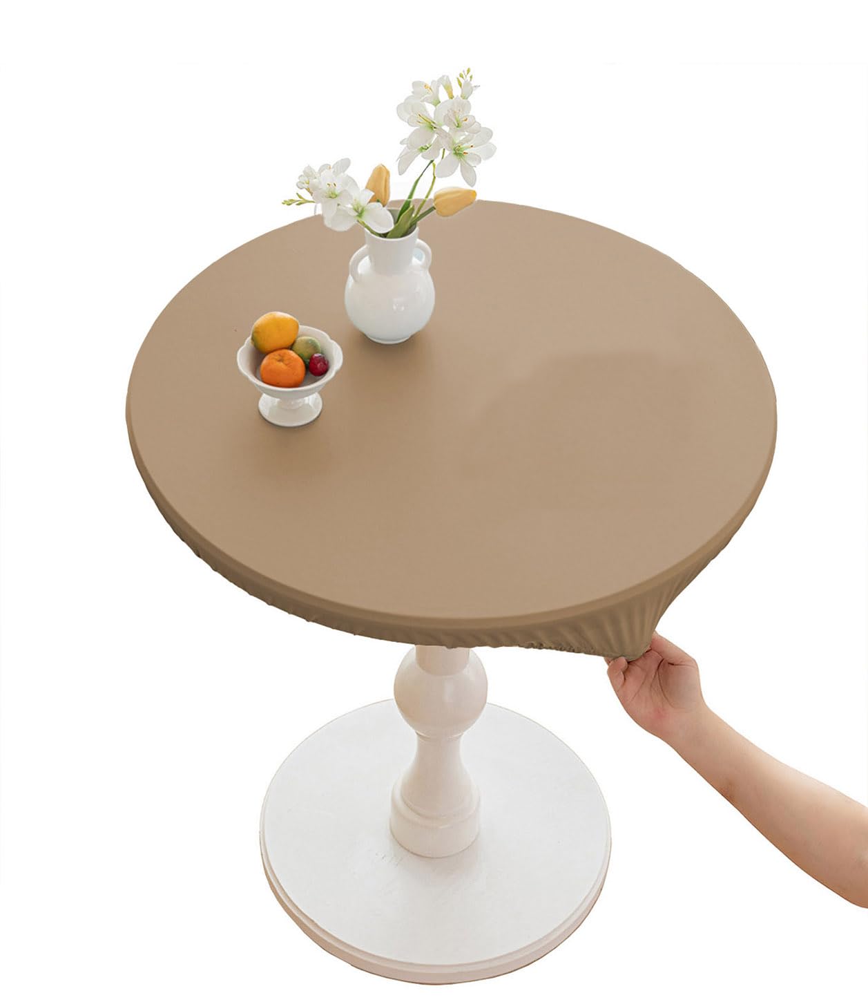 Cieein Cieht Coffee Pu Tablecloths Table Cloth Round Diameter 60Cm-140Cm Tablecover Home Hotel Restaurant Bar Party Waterproof Oilproof Table Covers Round 80Cm
