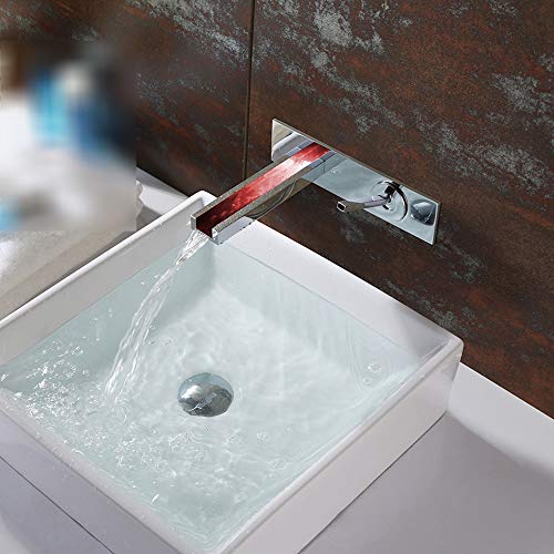 Mitigeur laiton cascade pour lavabo de salle de bain avec robinet d'eau potable et vanne LED - 2