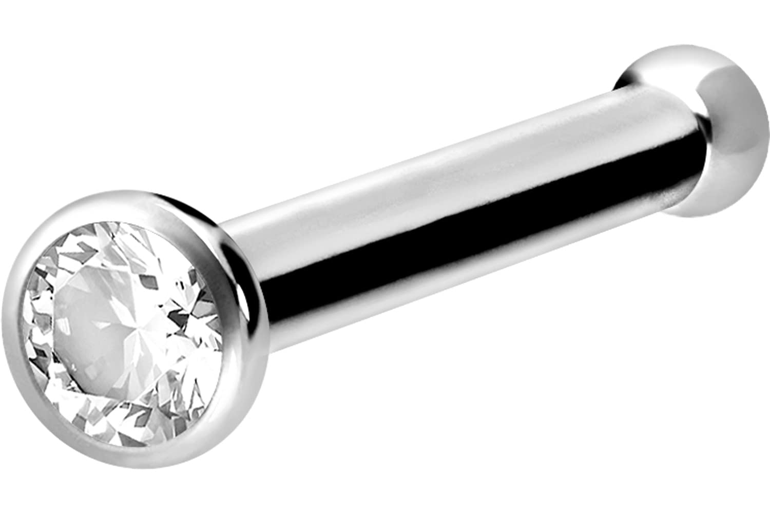 PIERCINGLINEStud nasal de titanio con cristal de colores: piercing de nariz en 5 colores.