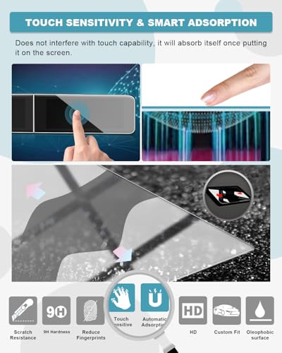 Image of CDEFG 2Pcs Tempered Glass for 2020-2025 Mercedes Benz GLA GLB CLA / 2022-2024 Mercedes Benz EQB Screen Protector Dual 10.25 inch Displays, for GLA GLB CLA EQB Accessories Screen Cover