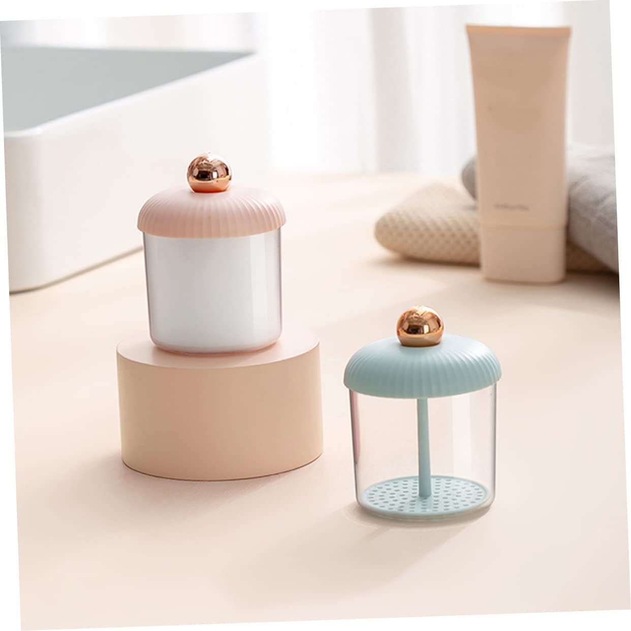 Healeved 4pezzi Dispositivo Schiumogeno Per Viso Di Creatore Di Schiuma Per Pulizia Del Viso Design Compatto e Facile Da Usare Per Viaggi e Della