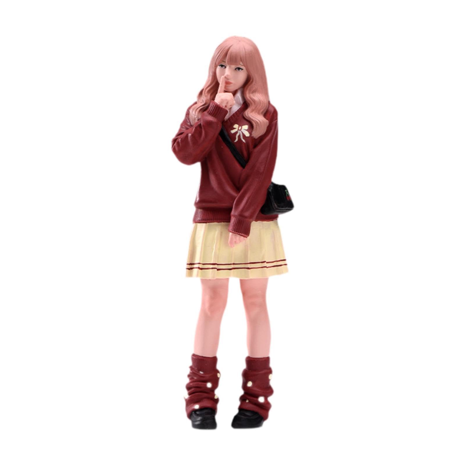 Modellino in 1/24 di Una Ragazza con I Capelli, Decorazione Ferroviaria, Oggetto di Scena per Film Amatoriali, Diorama in Miniatura, Figura