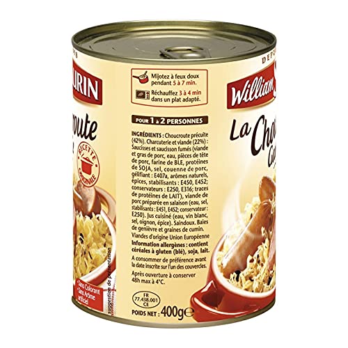 WILLIAM SAURIN - Choucroute Garnie 400G - Lot De 4 - Offre Special