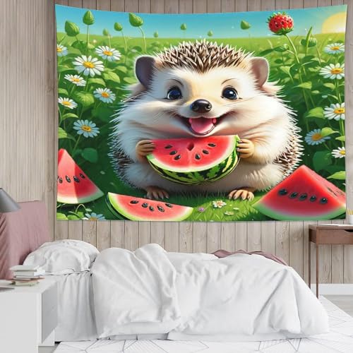 Tapisserie murales hérisson 3D pour décorer une chambre de dortoir - 5