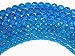 4mm (102) Capri Blue, Czech Fire Polished Round Faceted Glass Beads, 16 inch strand