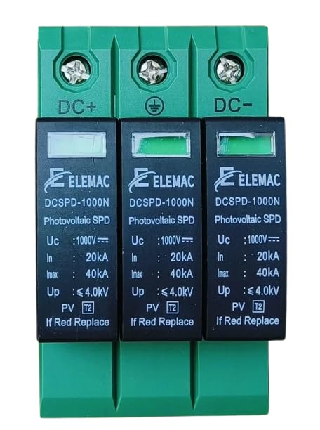 Dehmy DC SPD 3pole 1000V, Surge Protection Device (Pack of 1 Qty)-picture-29