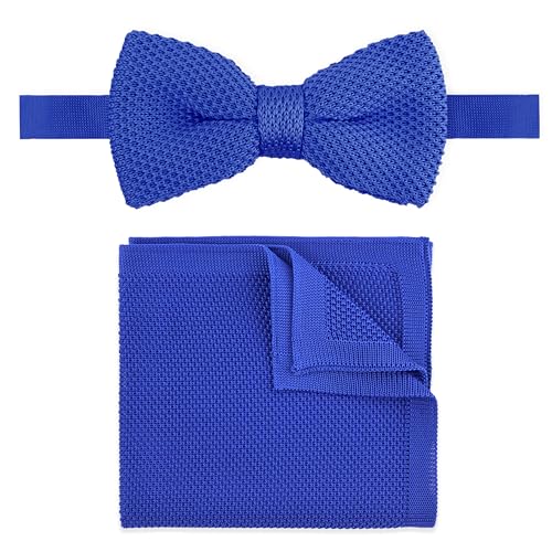 Nœud papillon tricot bleu marine ajustable pour encolure parfaite