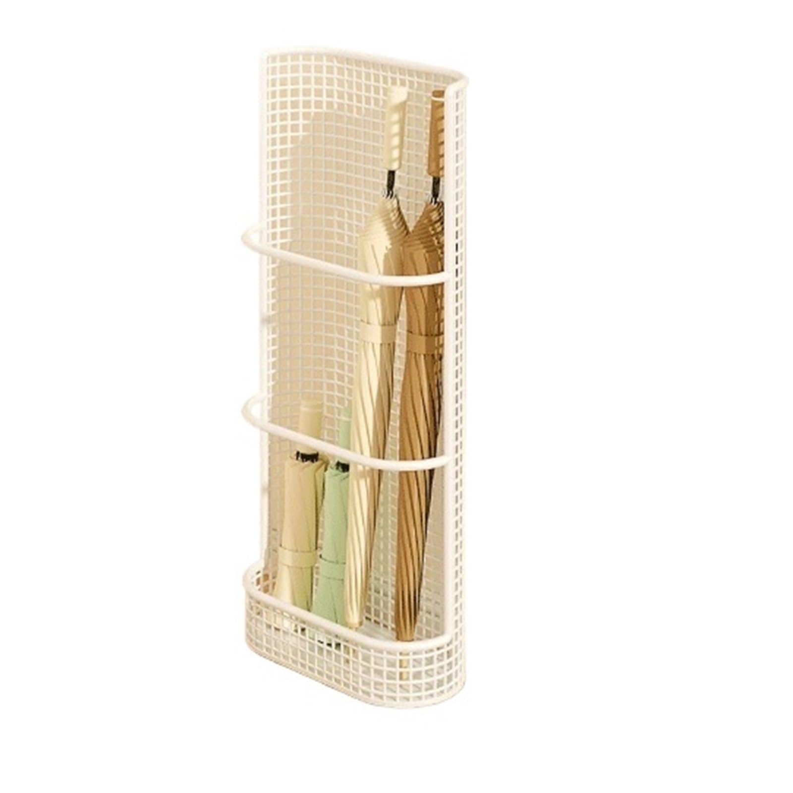 SDA287MZ Home Umbrella Stands: Storage Racks, Holders, Wall-Mounted, With Drainage Umbrella Stand Rack(White,Small)