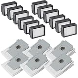 JoyBros 12+6 Pack Replacement Filter Disposal Dust Bag Compatible for iRobot Roomba i6 i4 i8 i7 i7+i3 i3+/ Plus i Series Robotic Vacuum Cleaners…