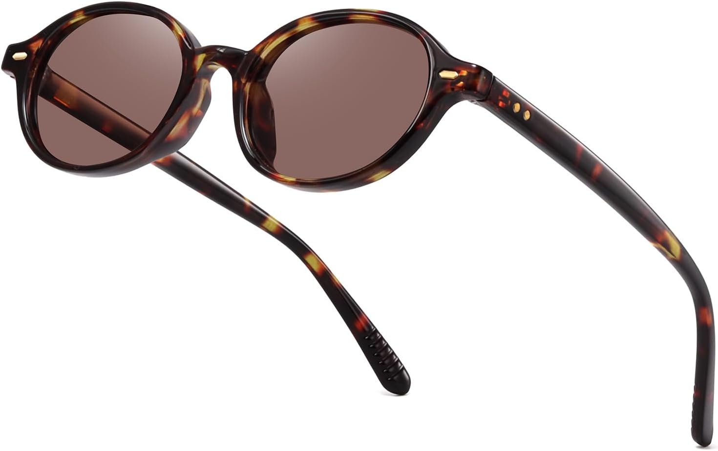 POLARKING Retro Oval Sunglasses for Women Men Trendy Designer Small Sun Glasses 90s Vintage Shades - Image 5