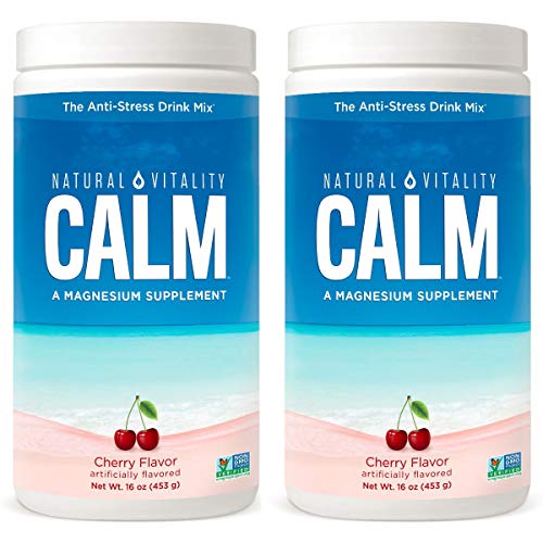 Natural Vitality Natural Magnesium Calm, Cherry,16 Ounce (Pack of 2)