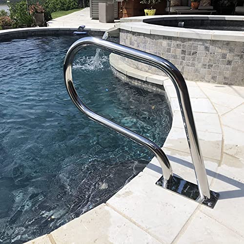 Barandal para piscina DIOB con base fácil y diseño curvo miniatura 1