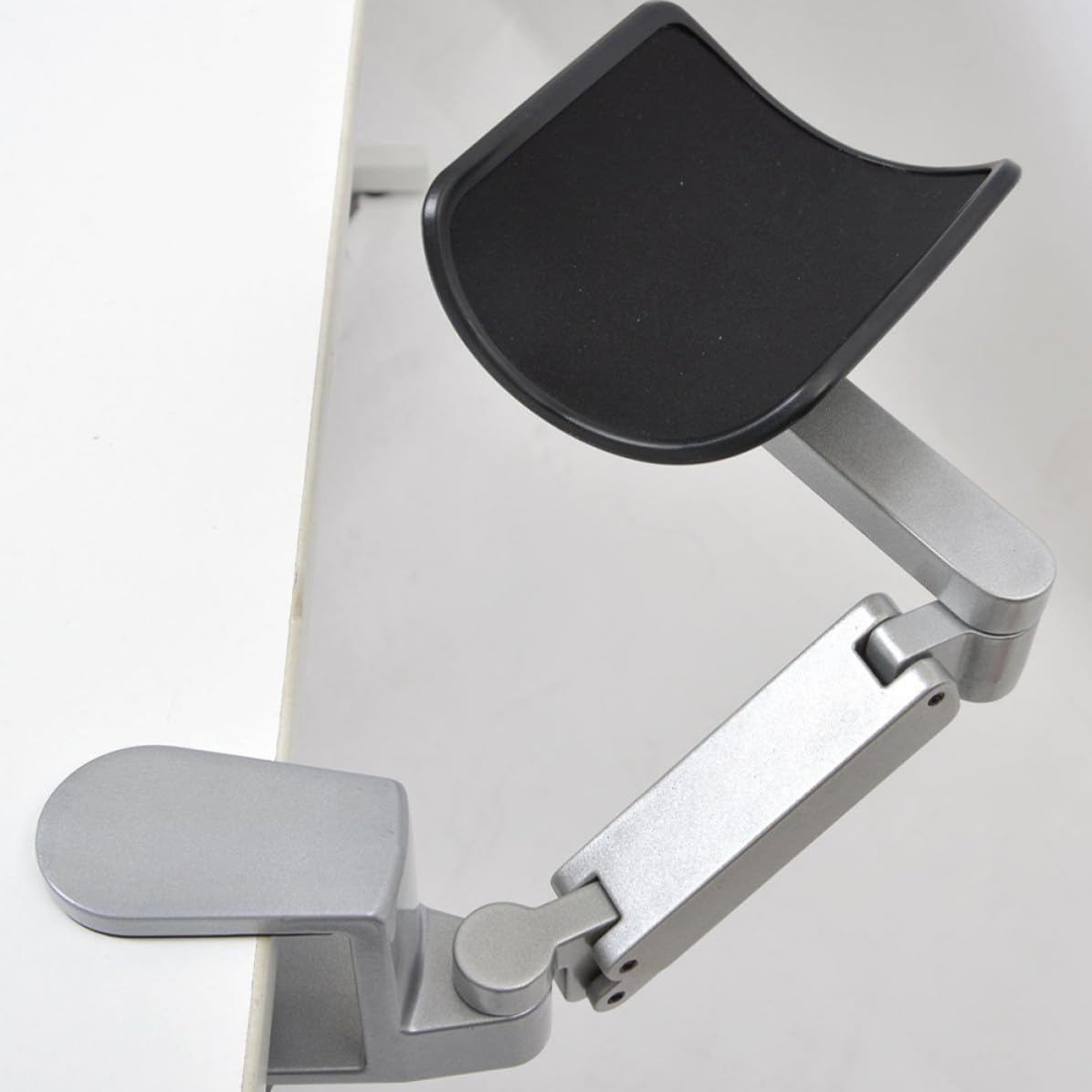 SOIMISS Support de Poignet Ergonomique Aidant à Maintenir une Position Correcte en Alliage D'aluminium Argenté Design Réglable pour Ordinateur Bureau