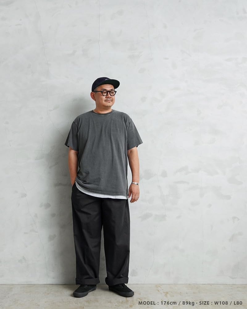 実物 デッドストック ドイツ軍 BW コットン ワークパンツ BLACK染め W100～ (JP, ウエスト&amp; 股下, 10