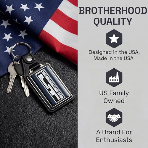 Image of Brotherhood Car Key Chain for Camaro - Classic Models Keychain for Men and Women Gift Key Ring - Midnight Blue - Type LT