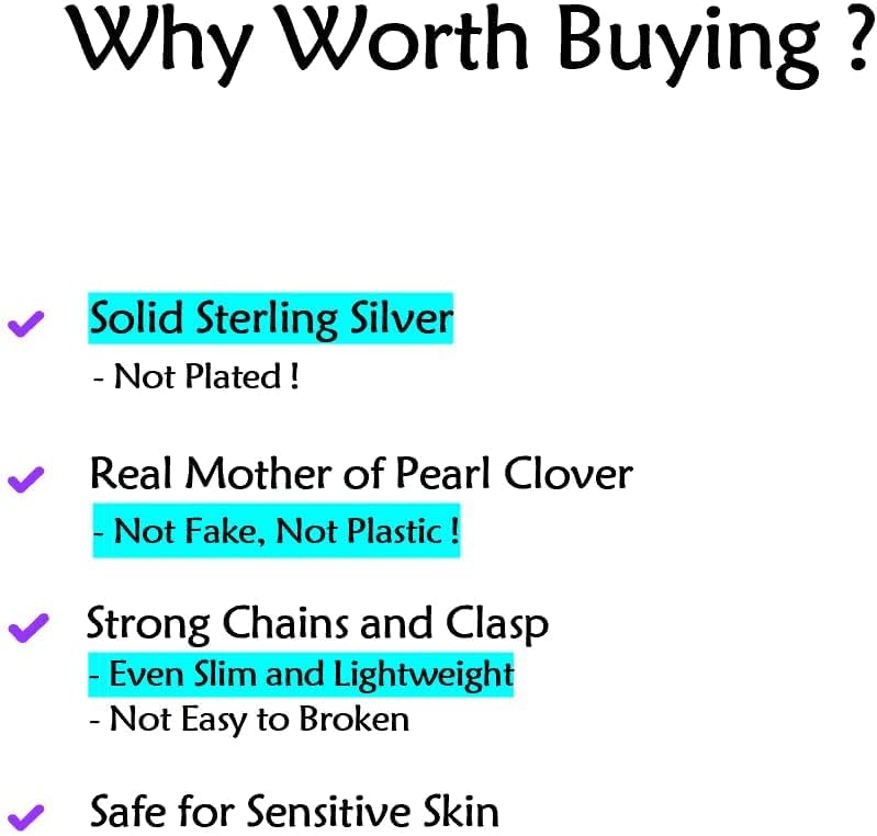 Sterling Silver 14K Gold-Plated Clover Bracelet with Mother of Pearl Four-Leaf Charm, Good Luck Gift for Women - Image 6