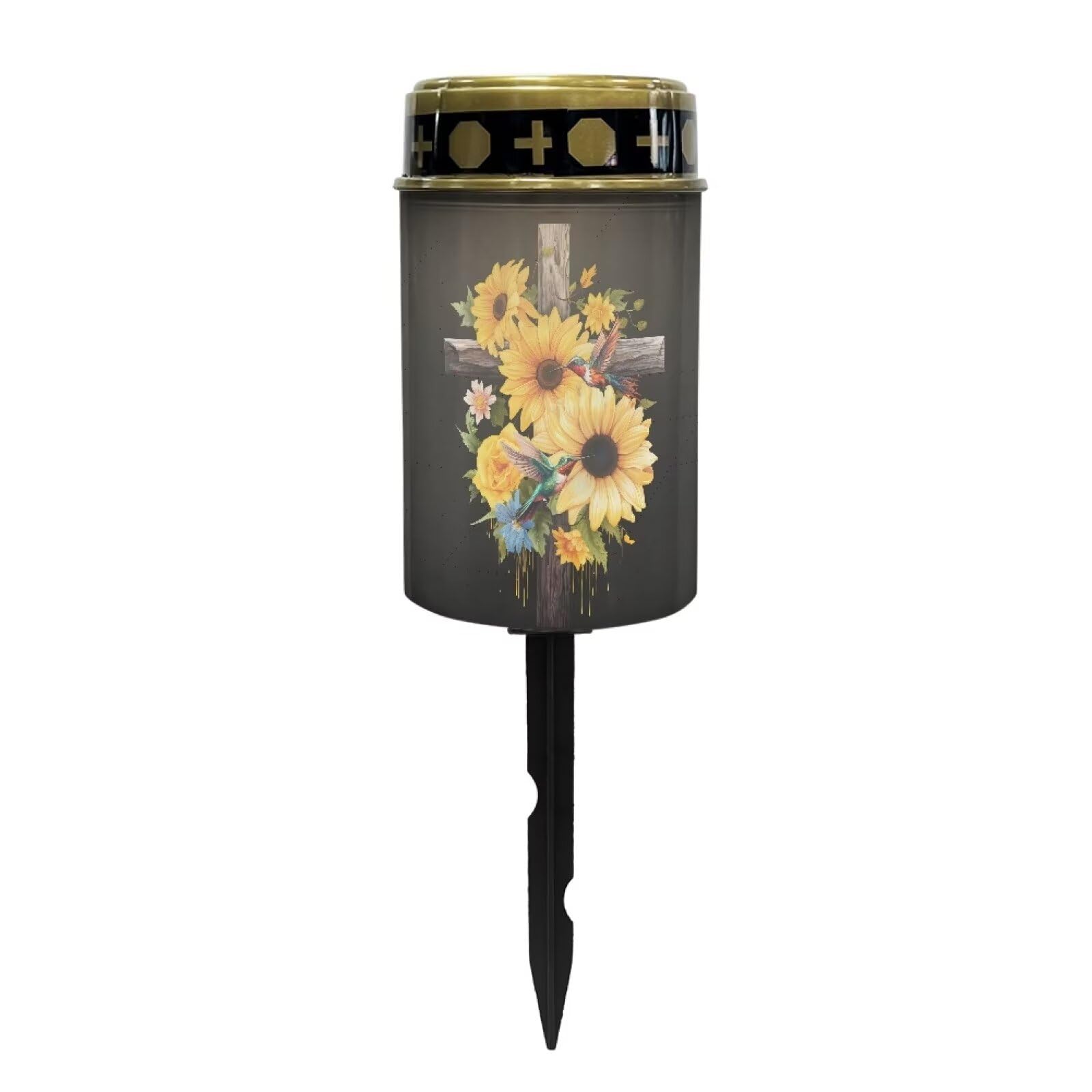 Goronwyfloyd Hummingbird Sunflower and Cross Grave Cemetery Solar