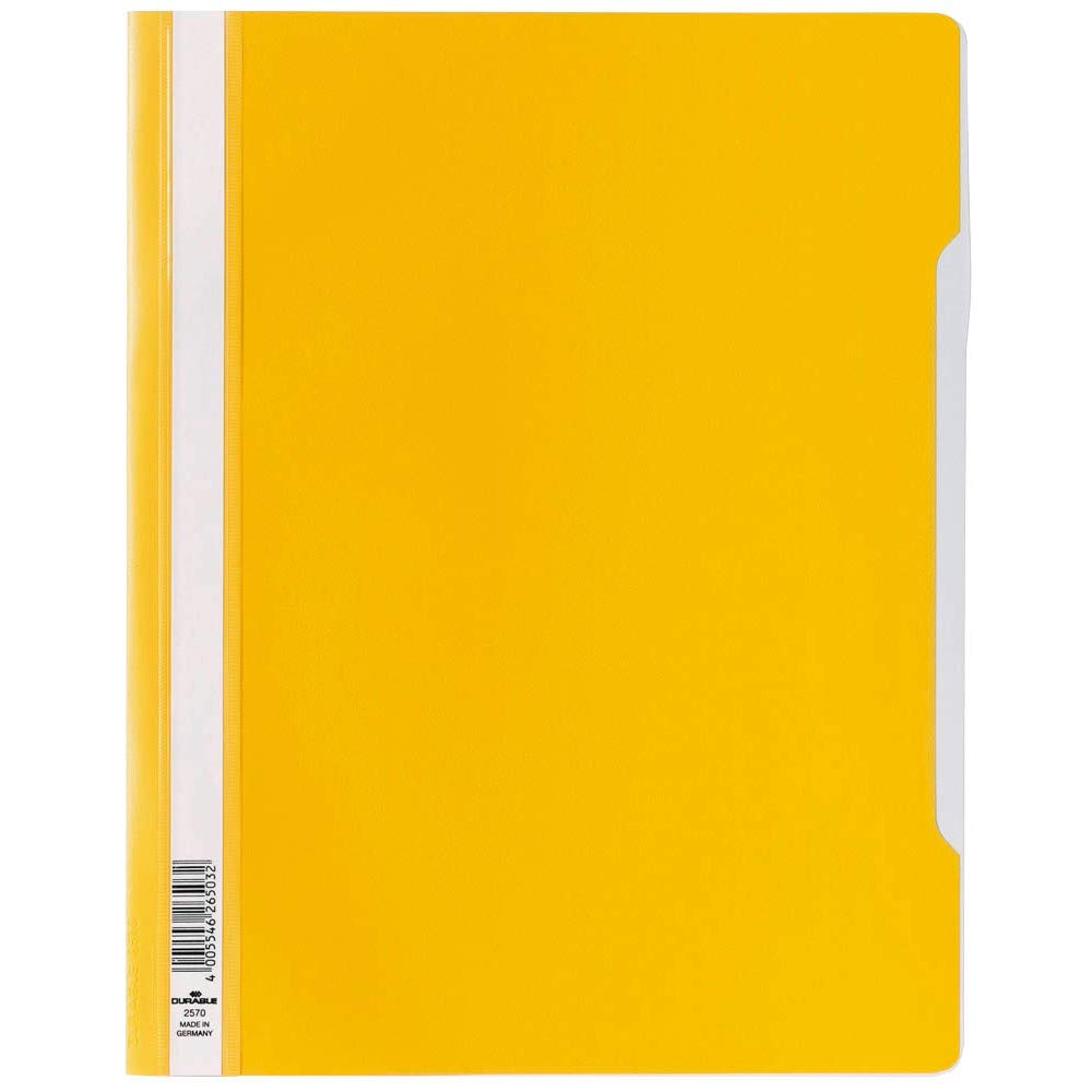 Durable DUPG2570-04 Clear View A4 Project File 50-Pieces, Yellow