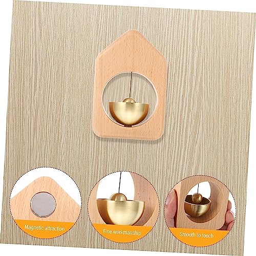 Image of Ritmo Shopkeepers Bell for Door Opening Wood Shopkeepers Bell for Door Durable Magnetic Doorbell Door Entry Alert Chime Unique Attached Bell Hanging Decoration for Business Entrance (A)
