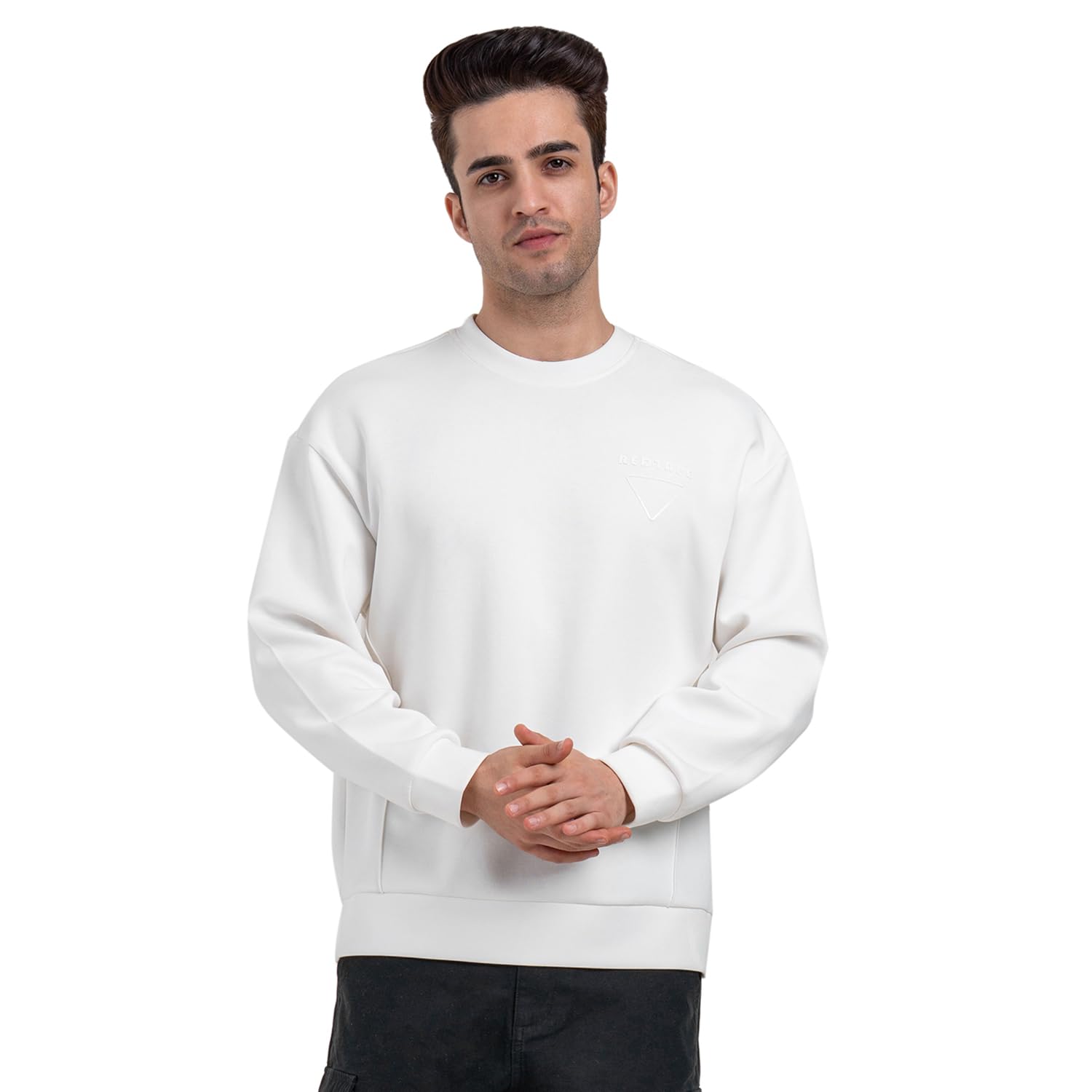 red tape Olive Winter Baggy Sweatshirt for Men-picture-12
