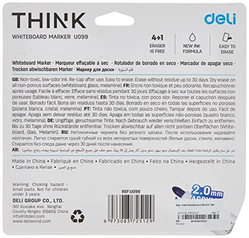 ديلي مجموعة اقلام ماركر للسبورة البيضاء U099