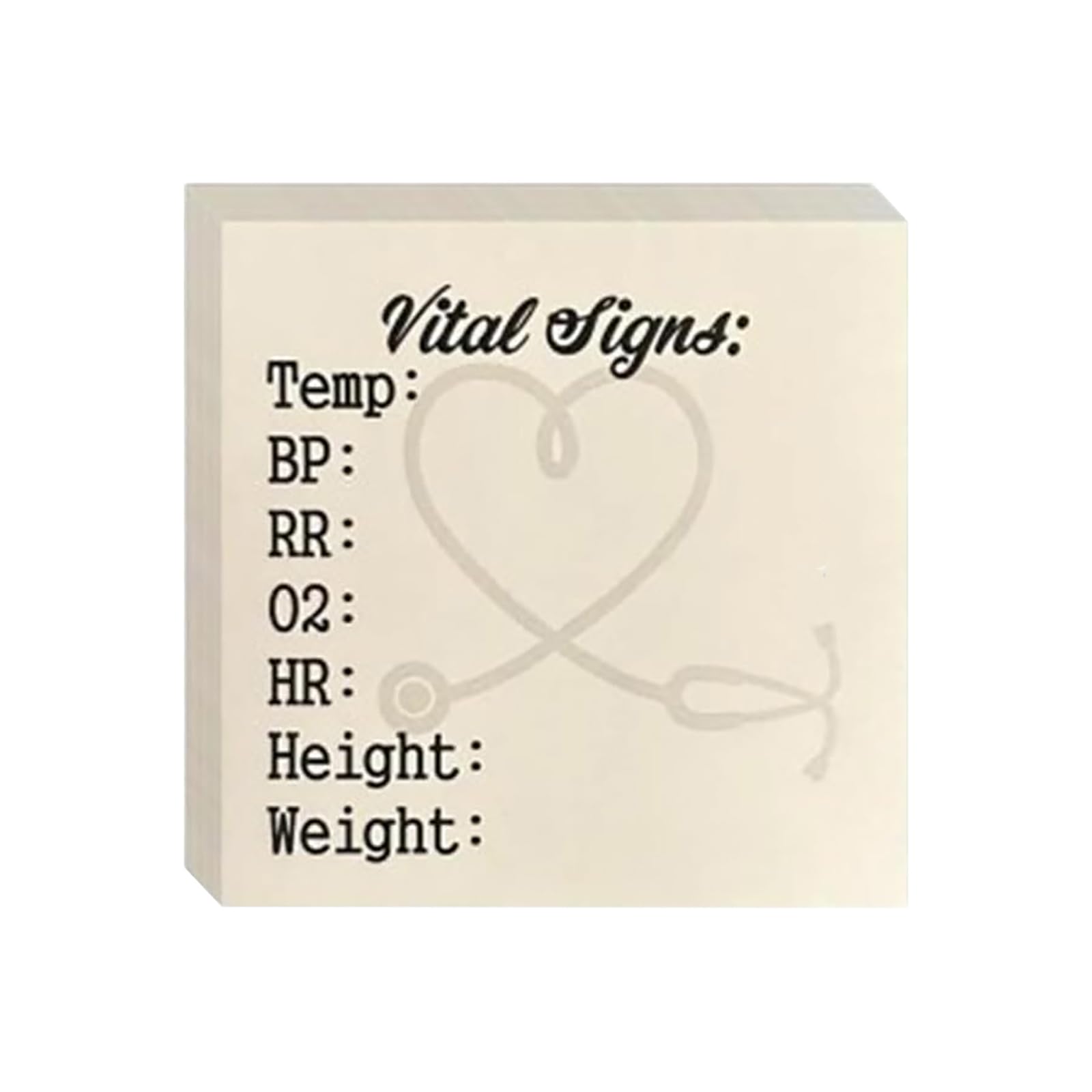 Nurse Sticky Notes 3 Inch, Patient Health Monitoring Notepad, Daily Vital Signs Checklist Pad for Nursing Care