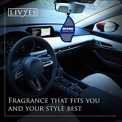 Image of AREON Sport LUX Quality Perfume /Cologne Cardboard Car & Home Air Freshener, Platinum (Pack of 24)