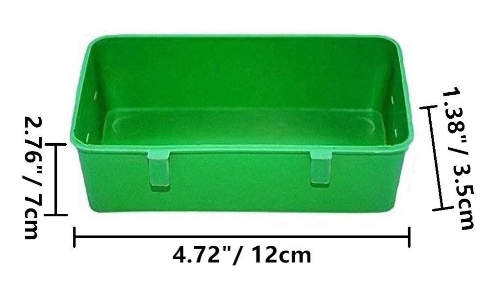 Litewoo Vogelfutterstation für Papageien, Aras, Graupapageien, Wellensittiche, Sittiche, Nymphensittiche, Kanarienvögel, Finkenkäfig, 11,9 cm