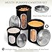Mixpresso 3 Piece Black Canisters Sets For The Kitchen, Jars With See Window, Airtight Coffee Container Tea Organizer & Sugar Canister, Kitchen Canisters Set of 3 Black Kitchen Décor