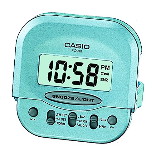 Casio PQ-30-2EF Reloj con alarma diaria y pantalla de neón, color azul