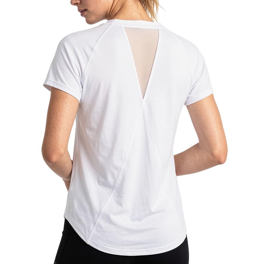 DiULi Maglietta Sportiva Donna Magliette Manica Corta Elastico Camicia Palestra Donna Indietro in Rete Traspirante Top Fitness Yoga Corsa Danza(M-XL)