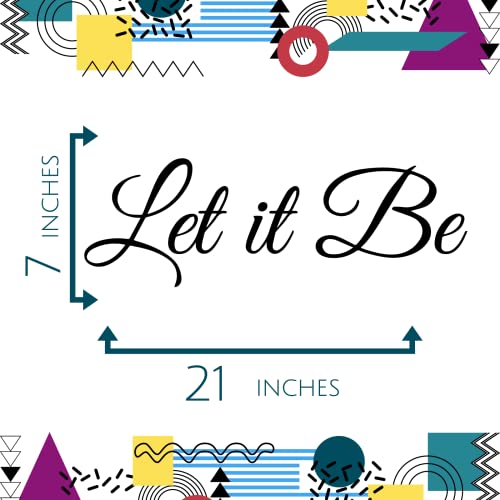 Motivational Wall Decal Quote | Let It Be | Inspirational Wall Sticker Saying | Relax Inspire Motivate Yourself | Peace Tranquility Letting Go Zen Meditation Phrase | Let Go | Home Decor Office Wall Quotes #TOP2