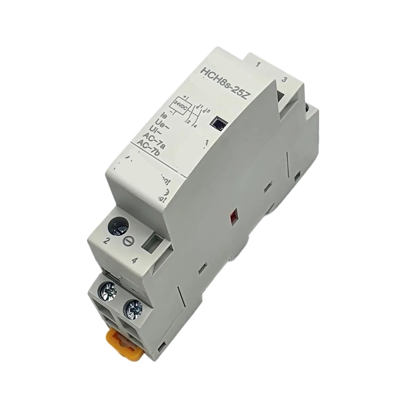 LKPEHTAGN HCH8s-25A 2P DC contactor DC24V Coil DC12V 220V 50/60Hz 2NO 1NO1NC Household Rail Type(2P 25A 2NC DC12V)