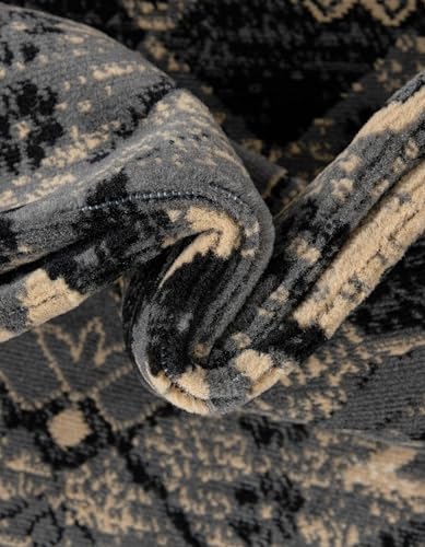 Tapete decorativo Unique Loom 80x305 cm negro y gris miniatura 6