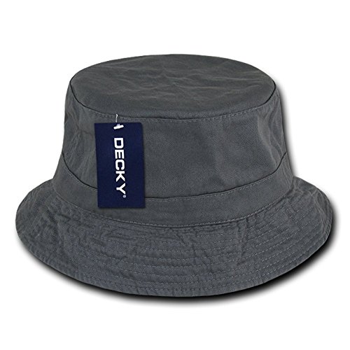 DECKY Polo Bucket Hat, Charcoal, L_XL