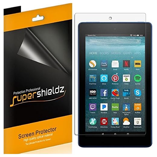 (3 Pack) Supershieldz for All New Fire 7 Tablet 7 inch Screen Protector, (9th and 7th Generation, 2019 and 2017 Release), High Definition Clear Shield (PET)