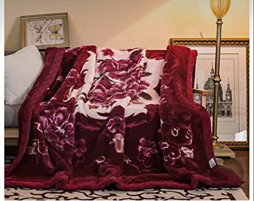 Bezzilish Home Cloudy Super Soft Fabric Floral Printed Mink Heavy Duty Luxury Ultra 2 Ply Single Bed Blanket for Heavy Winters with English Colors & Stylish Bag Packing (Pack of 1)