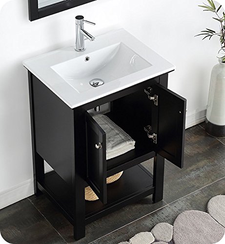 Fresca Manchester 24\" Black Traditional Bathroom Vanity