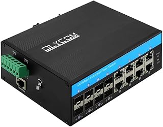 POE Switch 8 Port Managed Outdoor Switch L2 10/100/1000M 8 Port SFP with Din Rail Mounted Vlan QoS STP/RSTP
