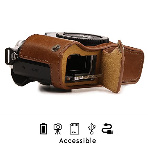 Funda de cuero para cámara Olympus OM-D E-M10 Mark III miniatura 4